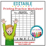 Editable Worksheet | Printing Practice