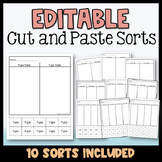 Editable Cut and Paste Sorts