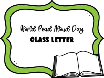 Preview of Editable World Read Aloud Day Class Letter