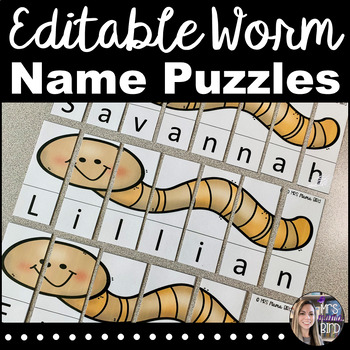 Preview of Editable Worm Name Puzzles