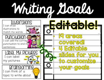 Preview of Editable Writing Goals