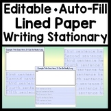 Editable Lined Writing Paper with a Picture Box! {Edit Tit