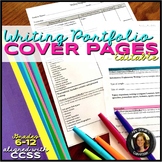 Editable Writing Portfolio Criteria Cover Sheets CCSS