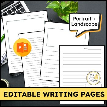 Editable Writing Template with Lines & Picture Box: Primary Writing ...