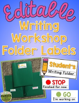 Preview of Editable Writing Workshop Folder Labels