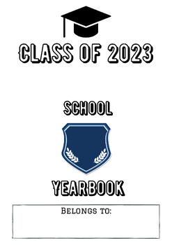 Preview of Editable Yearbook for School Leavers