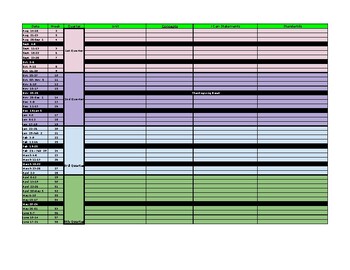 Preview of Editable Yearlong Plan/Pacing Guide Template