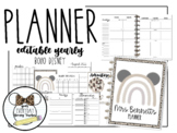 Editable Yearly Planner Digital and Printable