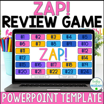 Preview of ZAP Review Game Template Interactive Powerpoint | Editable Test Prep