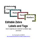 Editable Zebra Labels and Tags