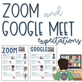 Editable Zoom and Google Meet Expectations for Distance Learning