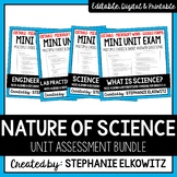 Nature of Science Unit Exam Bundle | Editable | Printable 