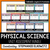 Physical Science Unit Exam Bundle | Editable | Printable |