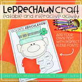 Editable and Interactive Leprechaun Craft