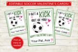 Editable and Printable Soccer Valentine's Day Cards - From