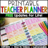 Editable and Printable Teacher Planner | Teacher Binder 2024-2025