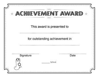 Preview of Editable certificates: achievement award template & certificate of achievement