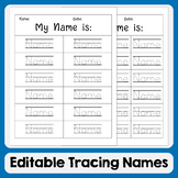 Editable Dotted Names To Trace : Practice Tracing Your Nam