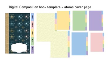 Preview of Editable, downloadable and printable composition notebook