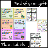 Editable end of year plant labels | I have loved watching 