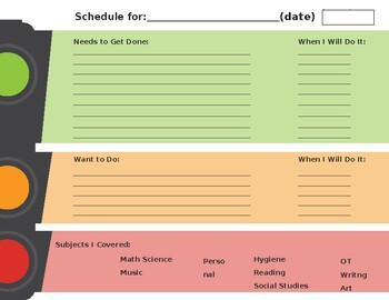 Preview of Personal student planning sheet(Editable and fillable resource)