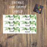 Editable leaf themed labels.