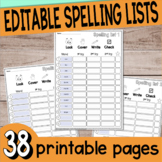 Editable look, cover, write, check spelling lists for lite