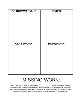 missing work email template