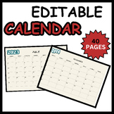 Editable monthly Calendar 2023-2024