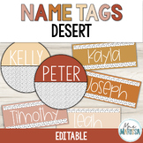 Editable name tags/labels: Boho desert