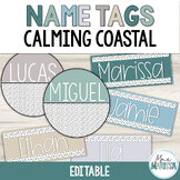 Editable name tags/labels: Calming Coastal