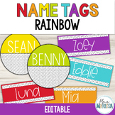 Editable name tags/labels: Rainbow brights