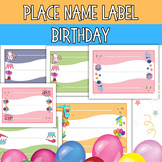Editable place name label "birthday"  | Name Labels card -