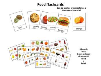 Preview of Editable real pictures food cards (Montessori, ABA therapy)