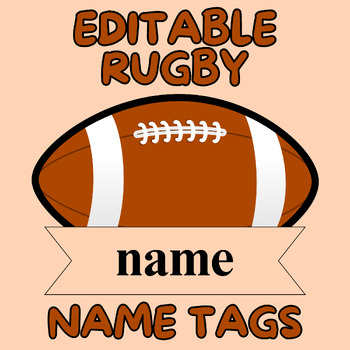 EDITABLE Football Jersey Name Tags, Bin Labels, Locker Tags, Clip Art