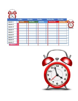 Preview of Editable schedule