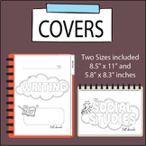 Editable student portfolio or notebook cover for all subjects