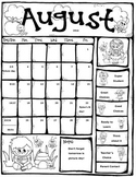 Editable take home behavior calendars