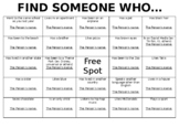 Editable template: Find Someone Who... Activity