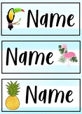 Editable tray labels- Tropical