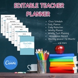Editable undated Teacher Planner