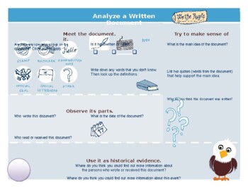Preview of Written document analysis worksheet (Editable Resource)
