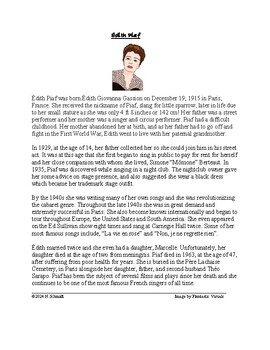 Preview of Édith Piaf Biography (English Version)