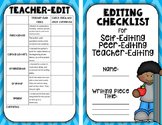 Editing Booklet: Self-edit, Peer-edit, and Teacher-Editing
