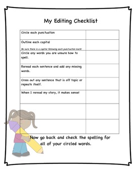 Editing Checklist by Apple Of Their Eye | Teachers Pay Teachers