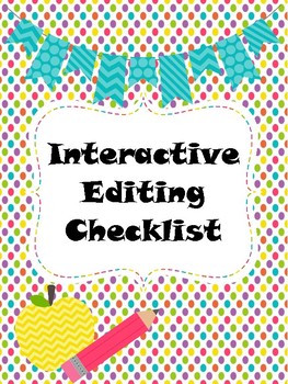 Preview of Editing Checklist