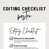 Editing Checklist Poster