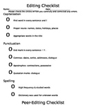 Editing Checklist for Writing