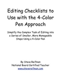 Editing Checklists to Use with the 4-Color Pen Approach