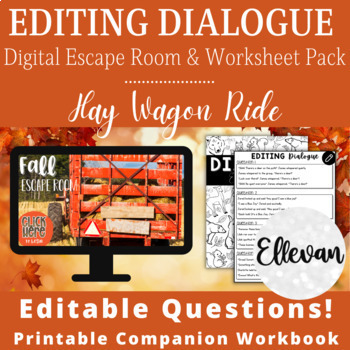 Preview of Editing Dialogue Digital Escape Room | Dialogue Worksheets | Editing Worksheets